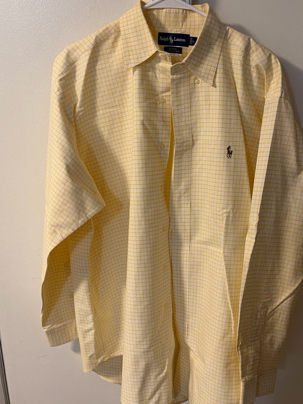 Ralph Lauren Light Yellow Check Dress Shirt